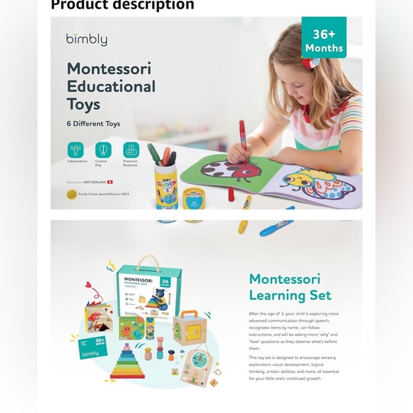 EarlyLearningToyBundle6in1 Box EducationalMontessoriPlaySetWooden Toddler🧒🏻Toy - Picture 8 of 10